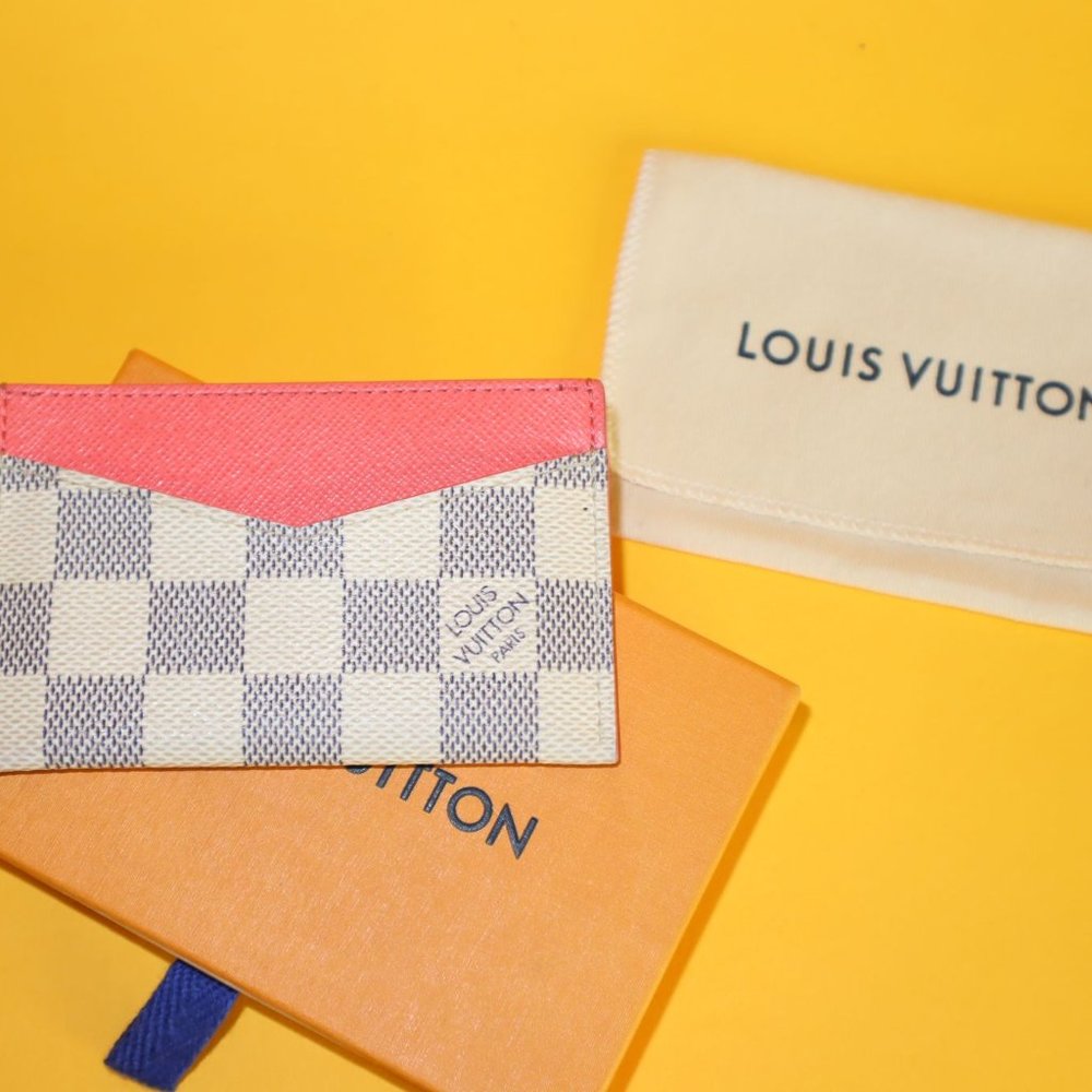 Louis Vuitton Damier Azur Daily Card Holder Rose Ballerine - Picture 5 of 8
